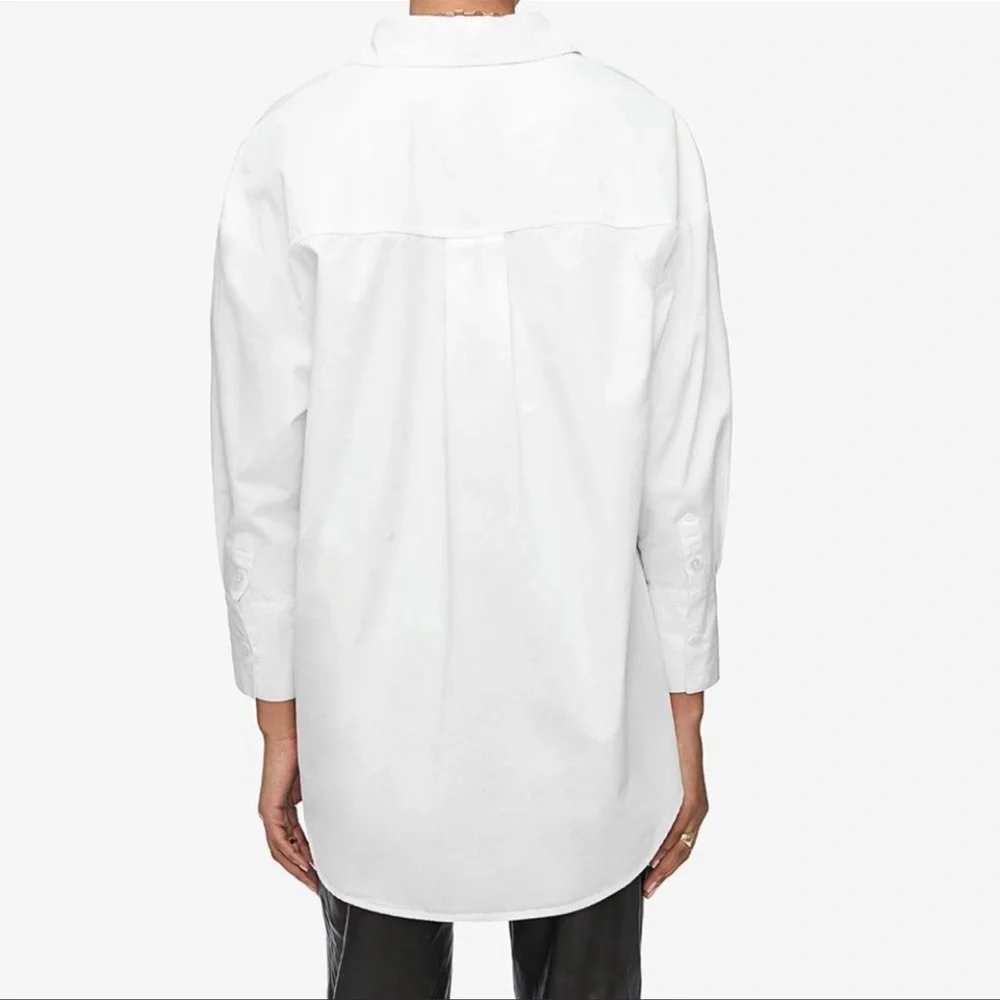Anine Bing Mika Shirt in White - Picture 4 of 11